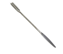 Load image into Gallery viewer, Stainless Steel Double Ended Micro Lab Spatula Sampler, Semi Circle Scoop Spoon &amp; Tapered Arrow End, 9&quot; Length
