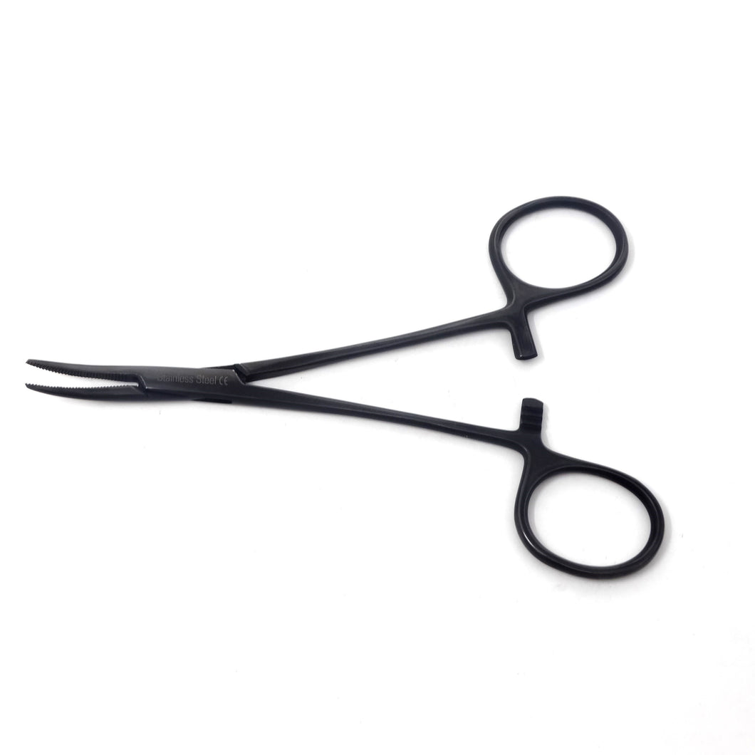 Pet Ear Hair Pulling Serrated Ratchet Forceps, Stainless Steel Grooming Tool, Black 5