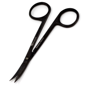 4.5" Sharp Curved Tip Craft Applique Embroidery Scissors, Stainless Steel Thread Clippers, Black