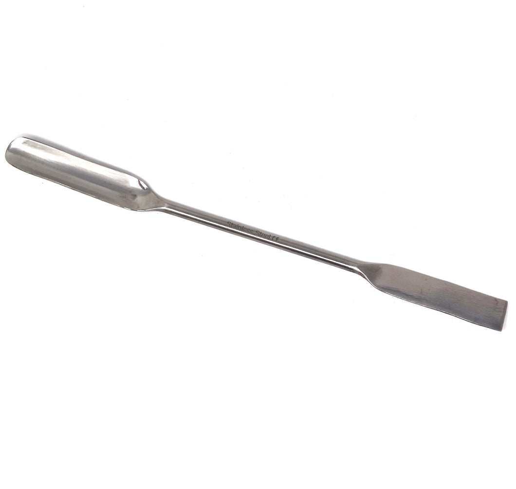 Stainless Steel Double Ended Micro Lab Scoop Spoon Half Rounded & Flat End Spatula Sampler, 6