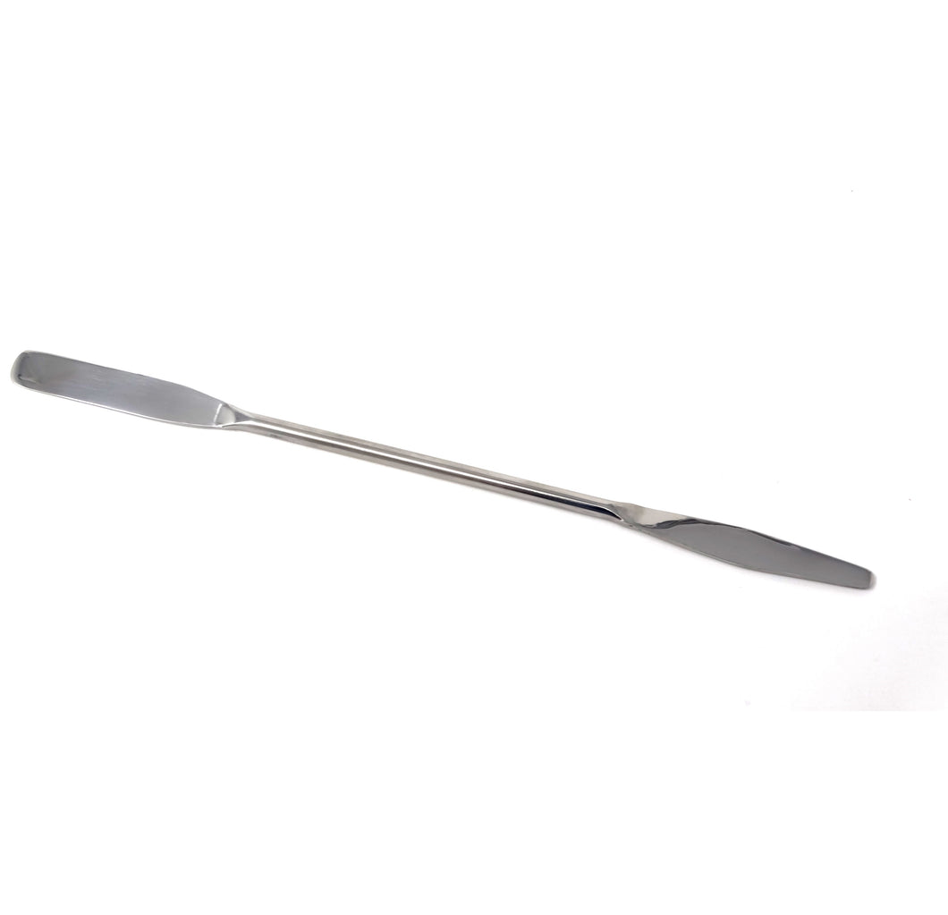Stainless Steel Double Ended Micro Lab Spatula Sampler, Round & Tapered Arrow End, 9