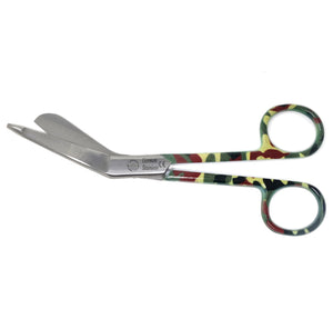 Camouflage Handle Pattern Color Lister Bandage Scissors 5.5" ( 14cm), Stainless Steel