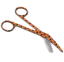 Load image into Gallery viewer, Stainless Steel 5.5&quot; Bandage Lister Scissors for Nurses &amp; Students Gift, Orange Black Paws
