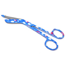 Load image into Gallery viewer, Stainless Steel 5.5&quot; Bandage Lister Scissors for Nurses &amp; Students Gift, Blue Pink Droplets
