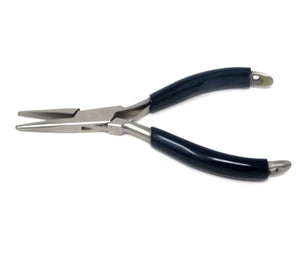 Round Flat Nose Nylon Jaw Plier 4-1/2 Wire Working Jewelry Pliers with Removable Caps Stainless Steel Wire Straightening Tool and Cushion Grip