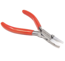 Load image into Gallery viewer, Round Flat Nose Nylon Jaw Plier 4-1/2&quot; Wire Working Jewelry Pliers with Removable Caps Stainless Steel Wire Straightening Tool and Cushion Grip
