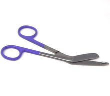 Load image into Gallery viewer, Purple Handle Color Lister Bandage Scissors 5.5&quot;, Stainless Steel
