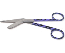 Load image into Gallery viewer, Purple Zebra Pattern Handle Color Lister Bandage Scissors 5.5&quot;

