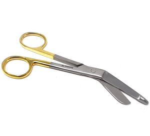 Supercut Lister Bandage Scissors 5.5",One Serrated Blade Gold Handle