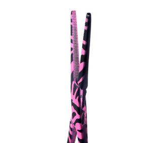Pink Zebra Coated Full Pattern Mosquito Hemostat Forceps 5.5" Straight