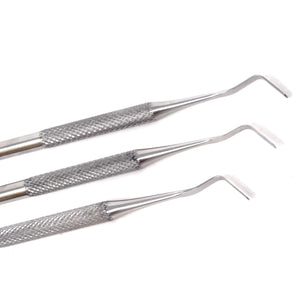 3 Pcs Heidman Spatula Restorative Filling Cavity Preparation Double Ended Dental Stainless Steel Instruments