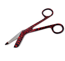 Load image into Gallery viewer, Stainless Steel 5.5&quot; Bandage Lister Scissors for Nurses &amp; Students Gift, Red Zebra
