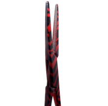 Load image into Gallery viewer, Red Zebra Coated Full Pattern Mosquito Hemostat Forceps 5.5&quot; Straight
