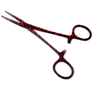 Red Zebra Coated Full Pattern Mosquito Hemostat Forceps 5.5" Straight