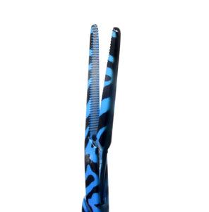 Blue Zebra Coated Full Pattern Mosquito Hemostat Forceps 5.5" Straight