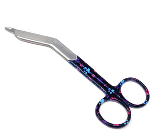 Stainless Steel 5.5" Bandage Lister Scissors for Nurses & Students Gift, Black Multi Paws Handle