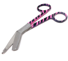 Load image into Gallery viewer, Stainless Steel 5.5&quot; Bandage Lister Scissors for Nurses &amp; Students Gift, Pink Zebra Handle
