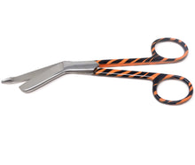 Load image into Gallery viewer, Orange Zebra Pattern Handle Color Lister Bandage Scissors 5.5&quot;
