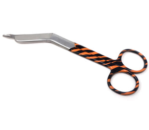Orange Zebra Pattern Handle Color Lister Bandage Scissors 5.5"