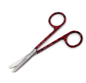 Embroidery Sewing Scissors, One Hook Blade, Stainless Steel 4.5" Seam Ripper, Red Paws