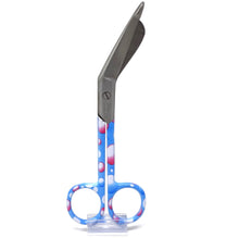 Load image into Gallery viewer, Stainless Steel 5.5&quot; Bandage Lister Scissors for Nurses &amp; Students Gift, Blue Pink Droplets Handle

