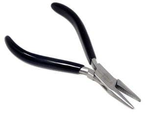 Chain Nose Serrated Jaws Stainless Steel 5" Jewelry Pliers with Comfort Grip