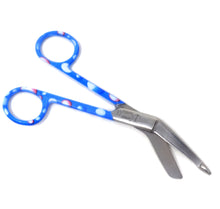 Load image into Gallery viewer, Stainless Steel 5.5&quot; Bandage Lister Scissors for Nurses &amp; Students Gift, Blue Pink Droplets Handle
