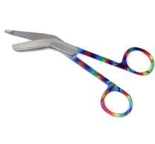 Load image into Gallery viewer, Stainless Steel 5.5&quot; Bandage Lister Scissors for Nurses &amp; Students Gift, Rainbow Pride Color Handle
