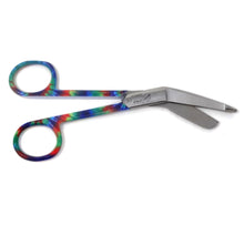 Load image into Gallery viewer, Stainless Steel 5.5&quot; Bandage Lister Scissors for Nurses &amp; Students Gift, Rainbow Pride Color Handle
