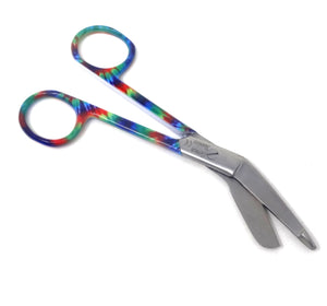 Stainless Steel 5.5" Bandage Lister Scissors for Nurses & Students Gift, Rainbow Pride Color Handle