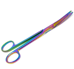 Multipurpose Scissors Stainless Steel Shears 6.75" for Office Home School Craft Supplies, Curved Sharp Blades, Multicolor