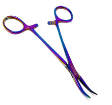 Load image into Gallery viewer, Multi Color Rainbow Mosquito Hemostat Forceps 5.5&quot; (14cm) Curved
