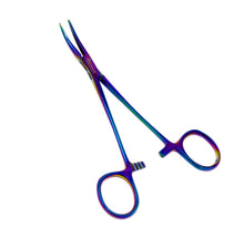 Load image into Gallery viewer, Multi Color Rainbow Mosquito Hemostat Forceps 5&quot; (12.7cm) Curved
