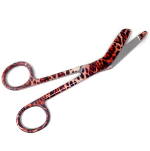 Stainless Steel 5.5" Bandage Lister Scissors for Nurses & Students Gift, Cheeta Pattern