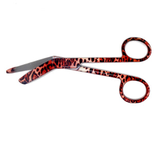 Stainless Steel 5.5" Bandage Lister Scissors for Nurses & Students Gift, Cheeta Pattern