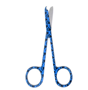 Embroidery Sewing Scissors, One Hook Blade, Stainless Steel 4.5" Seam Ripper, Blue Paws