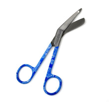 Load image into Gallery viewer, Stainless Steel 5.5&quot; Bandage Lister Scissors for Nurses &amp; Students Gift, Blue Rose Handle
