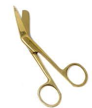 Load image into Gallery viewer, Stainless Steel 5.5&quot; Bandage Lister Scissors for Nurses &amp; Students Gift, Full Gold
