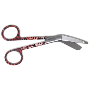 Stainless Steel 5.5" Bandage Lister Scissors for Nurses & Students Gift, Cheeta Print Handle