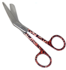Stainless Steel 5.5" Bandage Lister Scissors for Nurses & Students Gift, Cheeta Print Handle