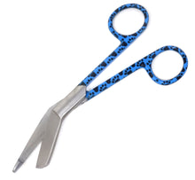 Load image into Gallery viewer, Stainless Steel 5.5&quot; Bandage Lister Scissors for Nurses &amp; Students Gift, Blue Black Paws Handle
