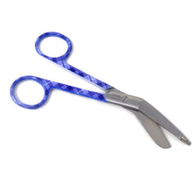 Load image into Gallery viewer, Stainless Steel 5.5&quot; Bandage Lister Scissors for Nurses &amp; Students Gift, Purple Argyle Handle
