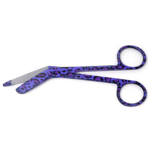 Stainless Steel 5.5" Bandage Lister Scissors for Nurses & Students Gift, Purple Panther