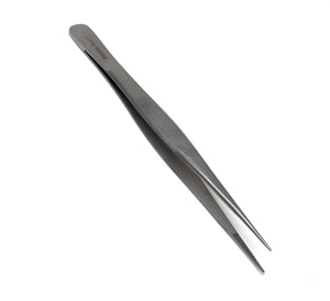 Dissecting Forceps Stainless Steel Micro Fine Point Serrated Tips 5.5" Straight Tweezers