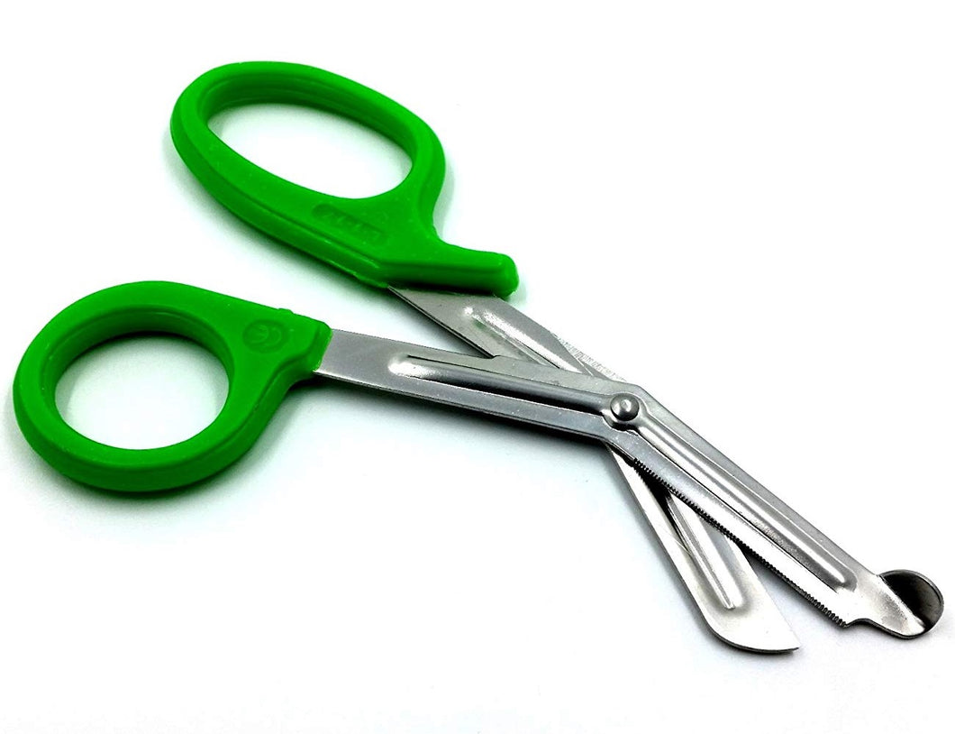 Green Handle with Stainless Steel Blades Trauma Shears 7.25