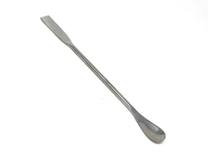 Stainless Steel Double Ended Micro Lab Spatula Sampler, Square & Flat Spoon End, 9" Length