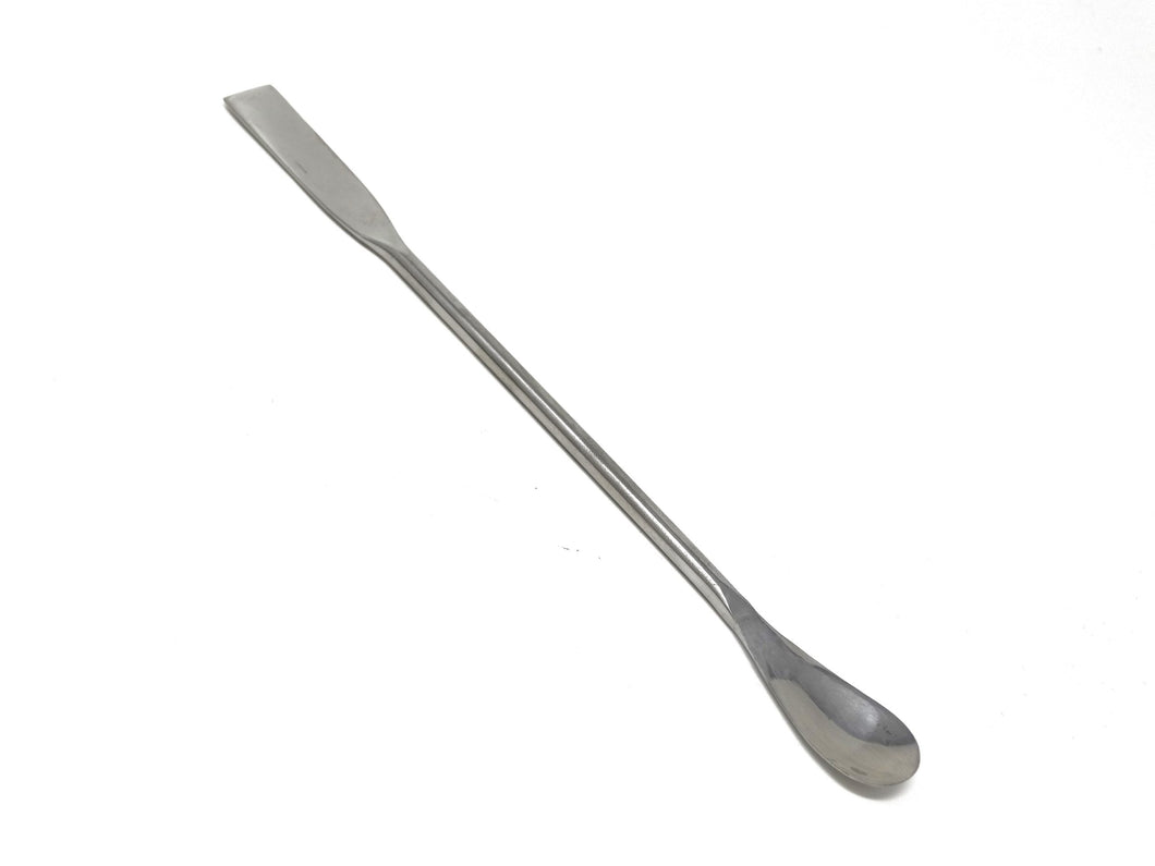 Stainless Steel Double Ended Micro Lab Spatula Sampler, Square & Flat Spoon End, 7