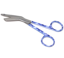 Load image into Gallery viewer, Stainless Steel 5.5&quot; Bandage Lister Scissors for Nurses &amp; Students Gift, Purple Argyle Handle
