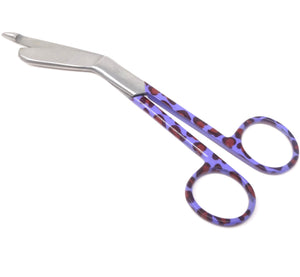 Stainless Steel 5.5" Bandage Lister Scissors for Nurses & Students Gift, Purple Panther Handle