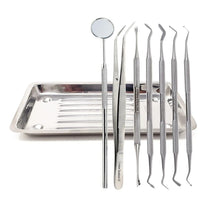 Load image into Gallery viewer, 8 Pcs Professional Dental Composite Filling Instruments Kit with Scaler Tray, Stainless Steel
